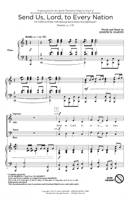 page one of Send Us, Lord, To Every Nation (SATB Choir)