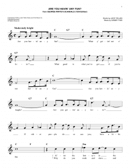 page one of Are You Havin' Any Fun? (Easy Lead Sheet / Fake Book)