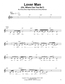 page one of Lover Man (Oh, Where Can You Be?) (Pro Vocal)