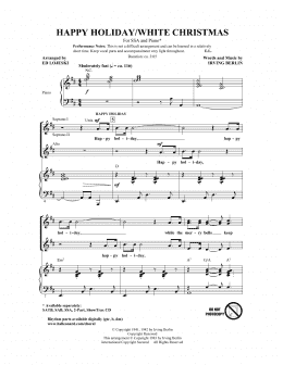 page one of Happy Holiday (arr. Ed Lojeski) (SSA Choir)