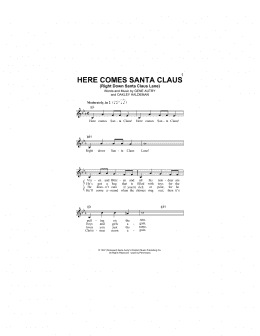 page one of Here Comes Santa Claus (Right Down Santa Claus Lane) (Lead Sheet / Fake Book)