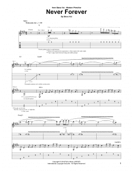 page one of Never Forever (Guitar Tab)