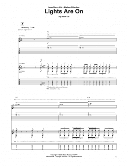 page one of Lights Are On (Guitar Tab)