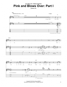 page one of Pink And Blows Over: Part I (Guitar Tab)