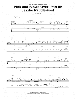 page one of Pink And Blows Over: Part III: Jazzbo Paddle-Foot (Guitar Tab)