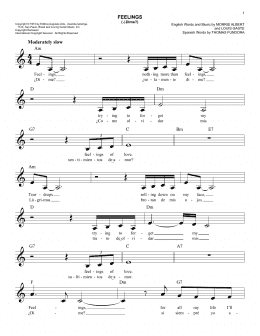 page one of (Dime) Feelings (Easy Lead Sheet / Fake Book)