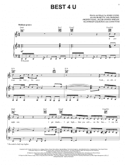 page one of Best 4 U (Piano, Vocal & Guitar Chords (Right-Hand Melody))
