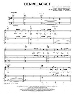 page one of Denim Jacket (Piano, Vocal & Guitar Chords (Right-Hand Melody))
