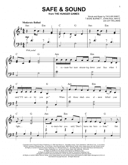 page one of Safe & Sound (feat. The Civil Wars) (from The Hunger Games) (Easy Piano)