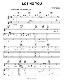 page one of Losing You (Piano, Vocal & Guitar Chords (Right-Hand Melody))