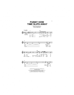 page one of Funny How Time Slips Away (Lead Sheet / Fake Book)