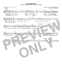page one of The Candy Man (Lead Sheet / Fake Book)