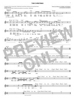 page one of This Christmas (Lead Sheet / Fake Book)