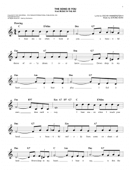 page one of The Song Is You (Easy Lead Sheet / Fake Book)