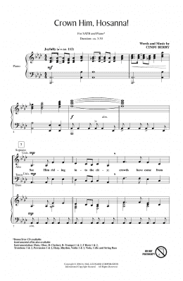 page one of Crown Him Hosanna (SATB Choir)