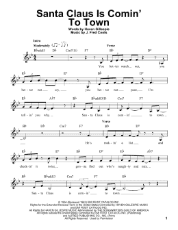 page one of Santa Claus Is Comin' To Town (Pro Vocal)