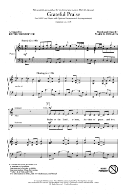 page one of Grateful Praise (SAB Choir)