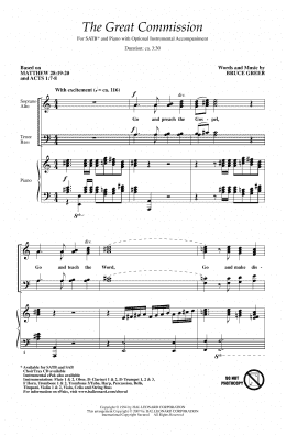 page one of The Great Commission (SATB Choir)