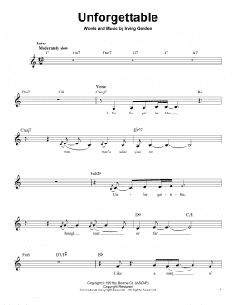 page one of Unforgettable (Pro Vocal)