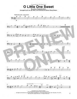 page one of O Little One Sweet (Cello Solo)