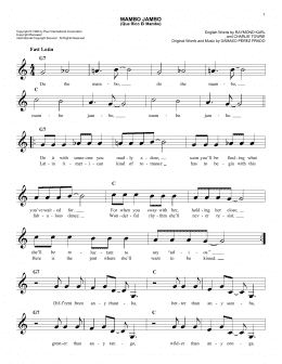 page one of Mambo Jambo (Que Rico El Mambo) (Easy Lead Sheet / Fake Book)