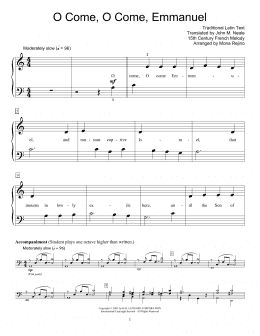 page one of O Come, O Come, Emmanuel (Educational Piano)