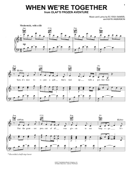 page one of When We're Together (Piano, Vocal & Guitar Chords (Right-Hand Melody))