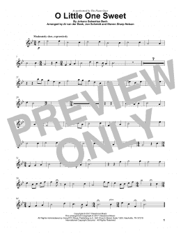 page one of O Little One Sweet (Violin Solo)