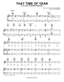 page one of That Time Of Year (Piano, Vocal & Guitar Chords (Right-Hand Melody))