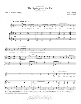 page one of The Spring And The Fall (Piano & Vocal)