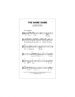 page one of The Name Game (Lead Sheet / Fake Book)