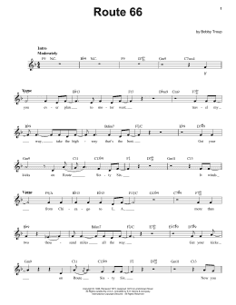 page one of Route 66 (Pro Vocal)