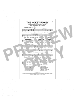 page one of The Hokey Pokey (Lead Sheet / Fake Book)