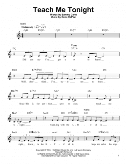 page one of Teach Me Tonight (Pro Vocal)