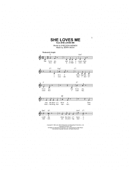 page one of She Loves Me (Lead Sheet / Fake Book)