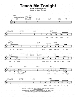 page one of Teach Me Tonight (Pro Vocal)