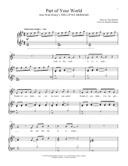 page one of Part Of Your World (from The Little Mermaid) (Piano & Vocal)