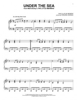 page one of Under The Sea [Jazz version] (from The Little Mermaid) (Piano Solo)