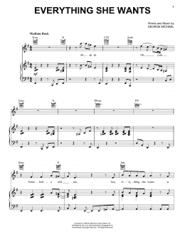 page one of Everything She Wants (Piano, Vocal & Guitar Chords (Right-Hand Melody))