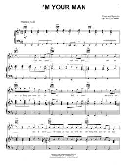 page one of I'm Your Man (Piano, Vocal & Guitar Chords (Right-Hand Melody))