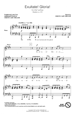 page one of Exultate! Gloria! (2-Part Choir)