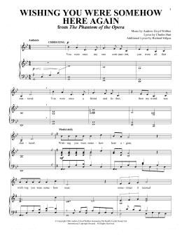 page one of Wishing You Were Somehow Here Again (from The Phantom Of The Opera) (Piano & Vocal)
