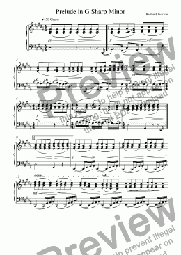 page one of Prelude in G Sharp Minor