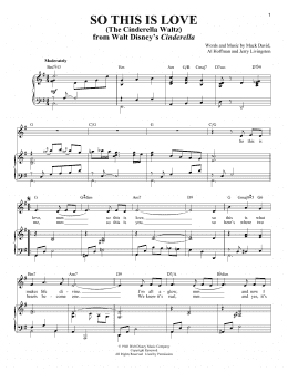 page one of So This Is Love (from Cinderella) (Piano & Vocal)