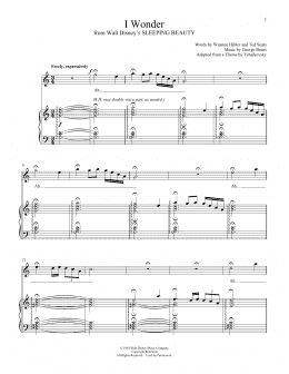 page one of I Wonder (Piano & Vocal)