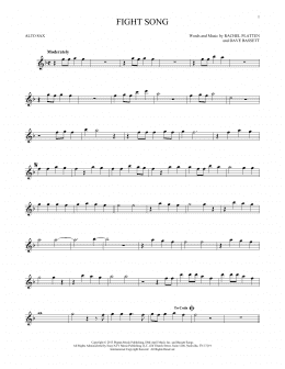 page one of Fight Song (Alto Sax Solo)