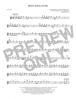 page one of Best Song Ever (Alto Sax Solo)
