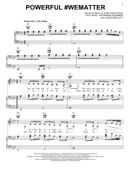 page one of Powerful #WeMatter (Piano, Vocal & Guitar Chords (Right-Hand Melody))