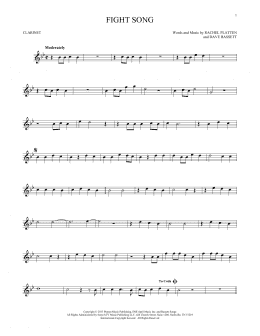 page one of Fight Song (Clarinet Solo)