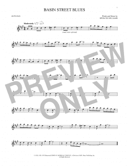 page one of Basin Street Blues (Alto Sax Solo)